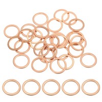 30 StüCk M14 Kupfer-Dichtscheibe Dichtring FüR Dichtung 14Mm Id 18Mm Od 1,5Mm