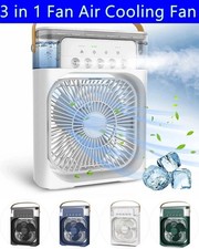 3 in 1 Fan Air Conditioner Small Water Air Cooler LED Air Cooling Fan UK