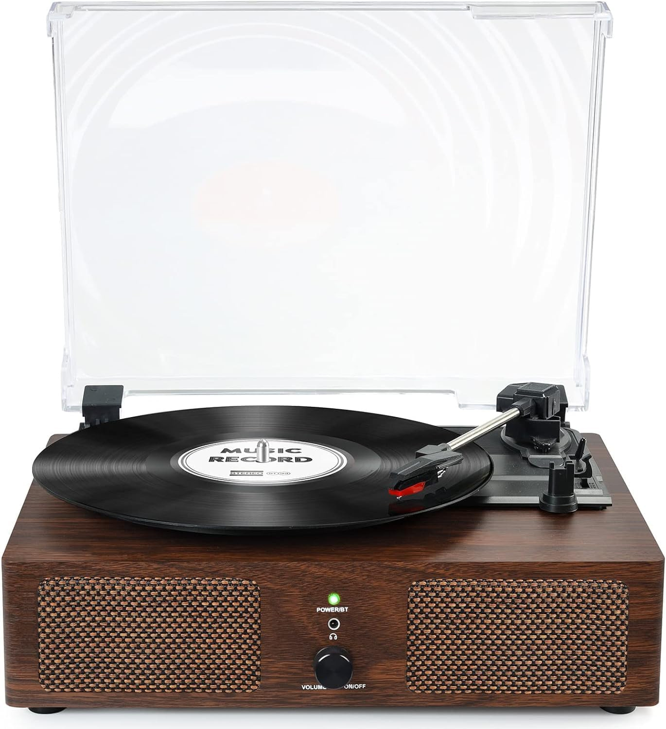 Udreamer Vinyl Player Record Player with Built-In Speakers, Bluetooth Turntable