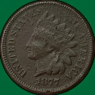 1877 Indian Head Cent Very Fine VF Coin, Corrosion #38104