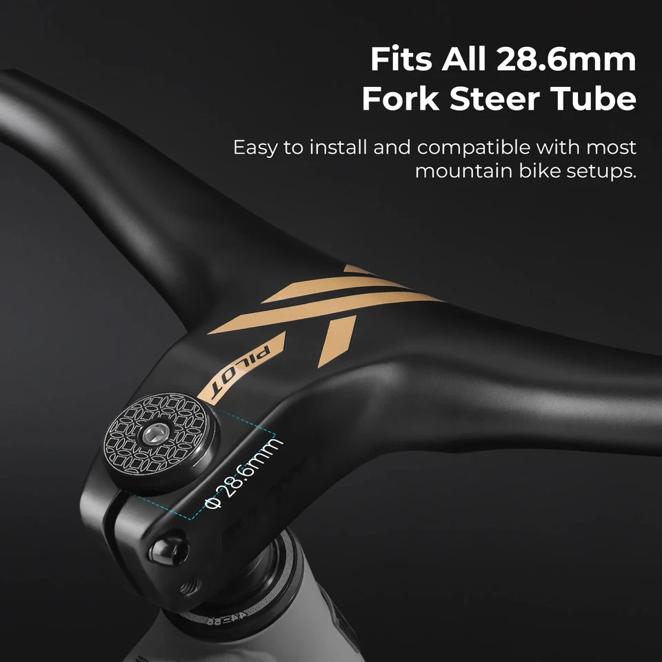 -17Degree MTB Bicycle Handlebars Stem Integrated 775mm High Strength Handlebar - Image 4 of 4