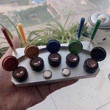 5 Cups With Oil Pen Watch Oil Oiler Alloy Stand Watchmakers Repair Tool