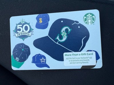 Starbucks 2026 SEATTLE MARINERS Gift Card 50th Anniversary New