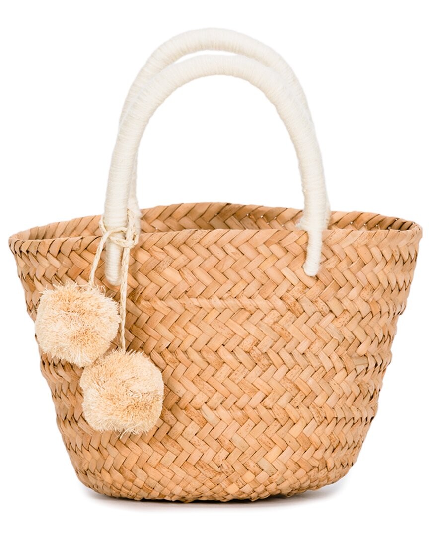 Женская соломенная сумка-тоут Kayu St Tropez Mini белого цвета