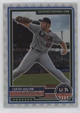 2023 Panini USA Baseball Stars & Stripes White Prizm 65/99 Carter Holton #70 w5b