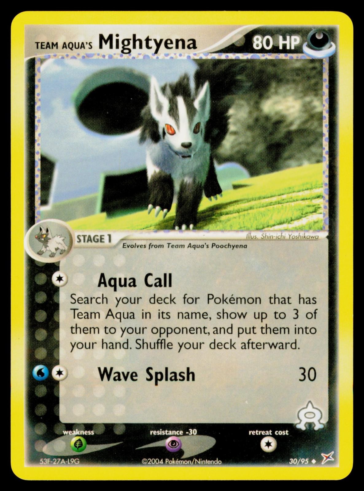 Team Aqua's Mightyena - 30/95 NM Uncommon Team Magma vs Team Aqua Pokemon