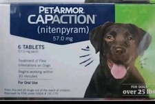PetArmor Capaction Oral Flea Treatment for Large Dogs over 25 lbs. 6 tablets