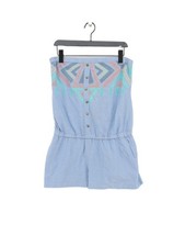 River Island Women's Playsuit L Blue 100 Cotton Playsuit