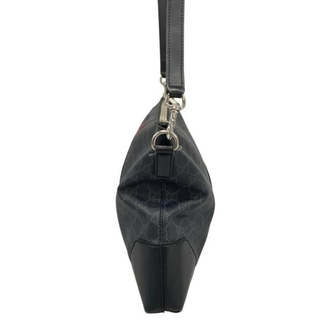GUCCI GG Supreme Canvas Shoulder Bag Used Black/Navy 474139 thumbnail 5