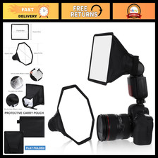 2 Pack Softbox Flash Diffuser Light 7"x6" 8" Octagon Mini Collapsible Softboxe
