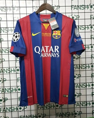 Barcelona 2014-2015 Home Retro Jersey Champions League Edition - Messi #10