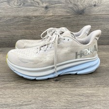 Hoka Clifton 9 Women's Running Shoes Beige Blue Yellow Size 9 B