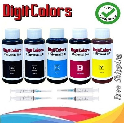 5x100ml bulk refill ink for Canon HP Lexmark Brother Dell Printer 4 colors