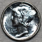 Uncirculated 1929-S Mercury Dime, Blazing Luster w/ FSB.