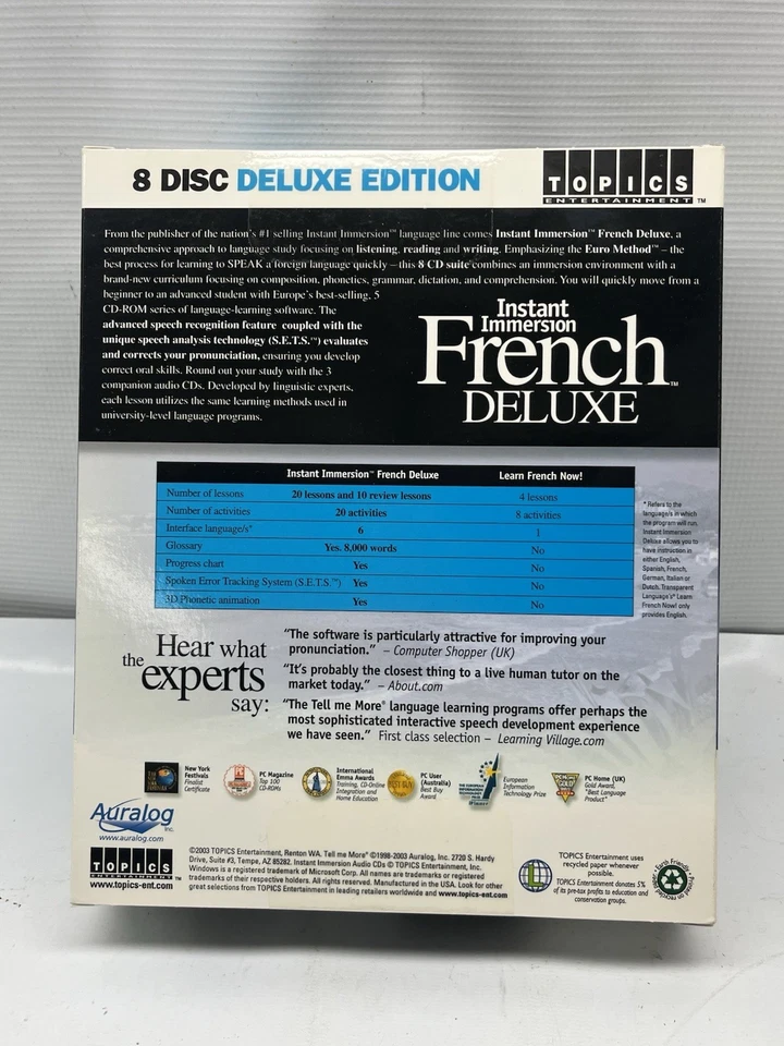 NEW Instant Immersion French Deluxe Complete Language Learning Collection SEALED - Image 3 of 4