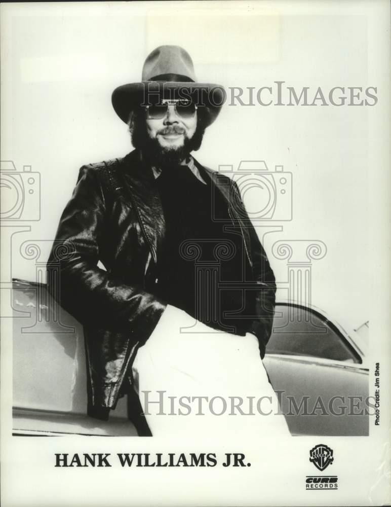 1986 Press Photo Country Singer Hank Williams Jr Accepts Entertainer Year Award