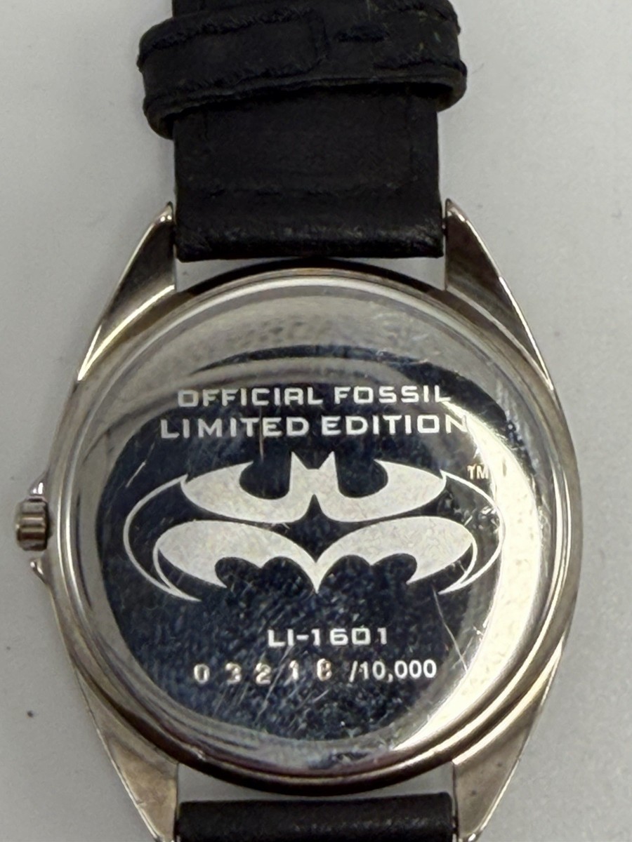 Fossil 1997 Batman & Robin Watch LI-1601 New Battery 36MM 8  display picture 3
