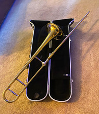 Holton Bb Tenor Slide Trombone Brass Lacquer Gold Water Key w/ Case  MP
