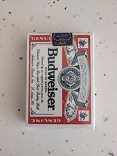 Budweiser Playing Cards Made In USA Plastic Coated New Sealed.