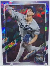 WALKER BUEHLER 2021 TOPPS CHROME PURPLE CRYSTALS 2020 WORLD SERIES #09/10 No.44