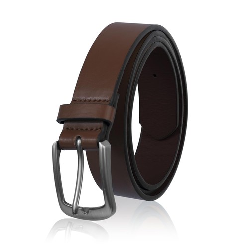 Men's Faux Leather Dress Belt,Classic & Fashion Jeans Belts with Single Prong...