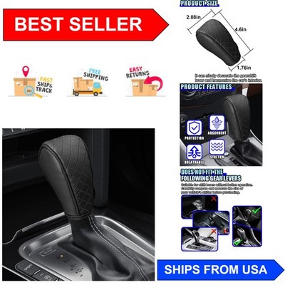 Breathable Leather Gear Shift Cover - Stylish and Functional Accessory