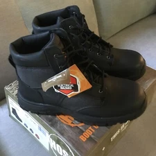 Hoss Black Carter Steel Toe Boots 60160 Men’s Size 10M Brand New with Box