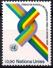 UN (G) 1976 WFUNA  Peace Security Development Human rights Rainbow 1v MNH