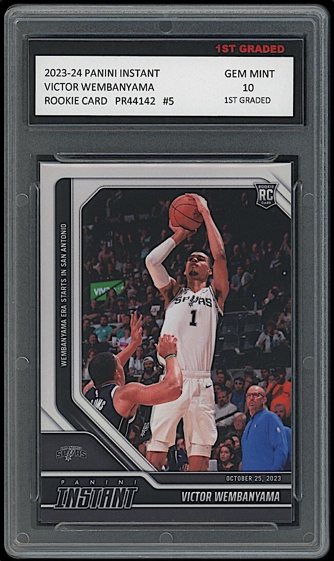Victor Wembanyama 2023-24 Panini Instant 1st Graded 10 NBA Victor Wembanyama 2023-24 Panini Instant 1st Graded 10 NBA