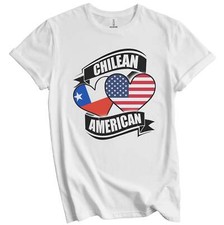 Chilean American Hearts USA Chile Flags T-Shirt