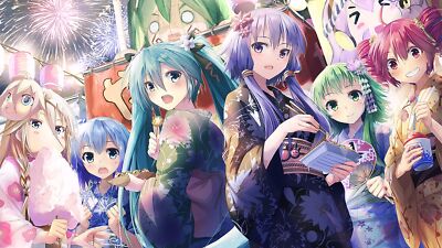 Anime girls utau vocaloid voiceroid aoki lapis hatsune Playmat Game Mat Desk