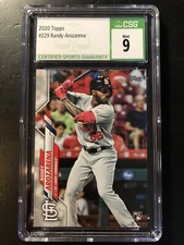 2020 Topps #229 Randy Arozarena RC Rookie Card Rays Cardinals CSG 9 Mint. rookie card picture