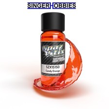 SPAZ STIX SZX15150 Candy Orange Airbrush Ready Paint, 2oz Bottle HRP