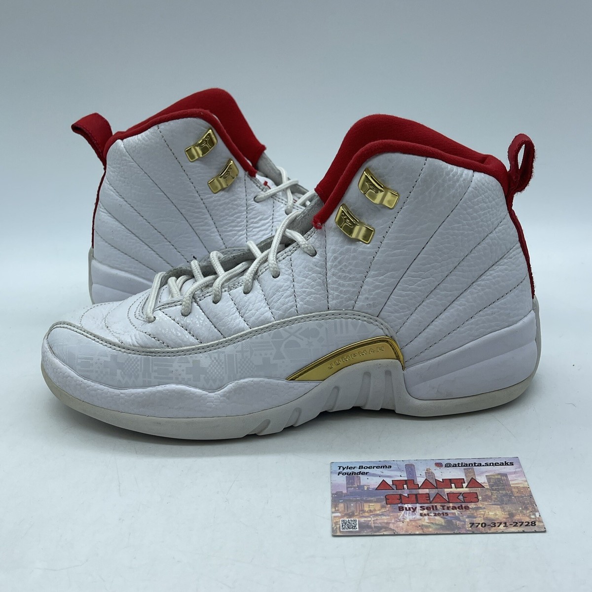 red white and gold jordan 12s