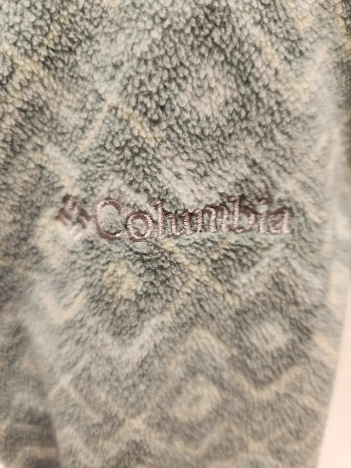 COLUMBIA SPORTWARE Mujer Pequeño (se ajusta como XS) Verde 1/4 Cremallera Polar Pullover Top Foto 4 de 4