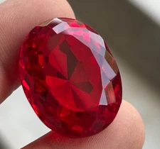 97 Ct Certified BIG SIZE Blood Red Ruby Oval Cut Loose Natural Gemstone