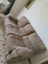 divano 3 posti relax beige buon stato 200 cm lunghezza 95 altezza 