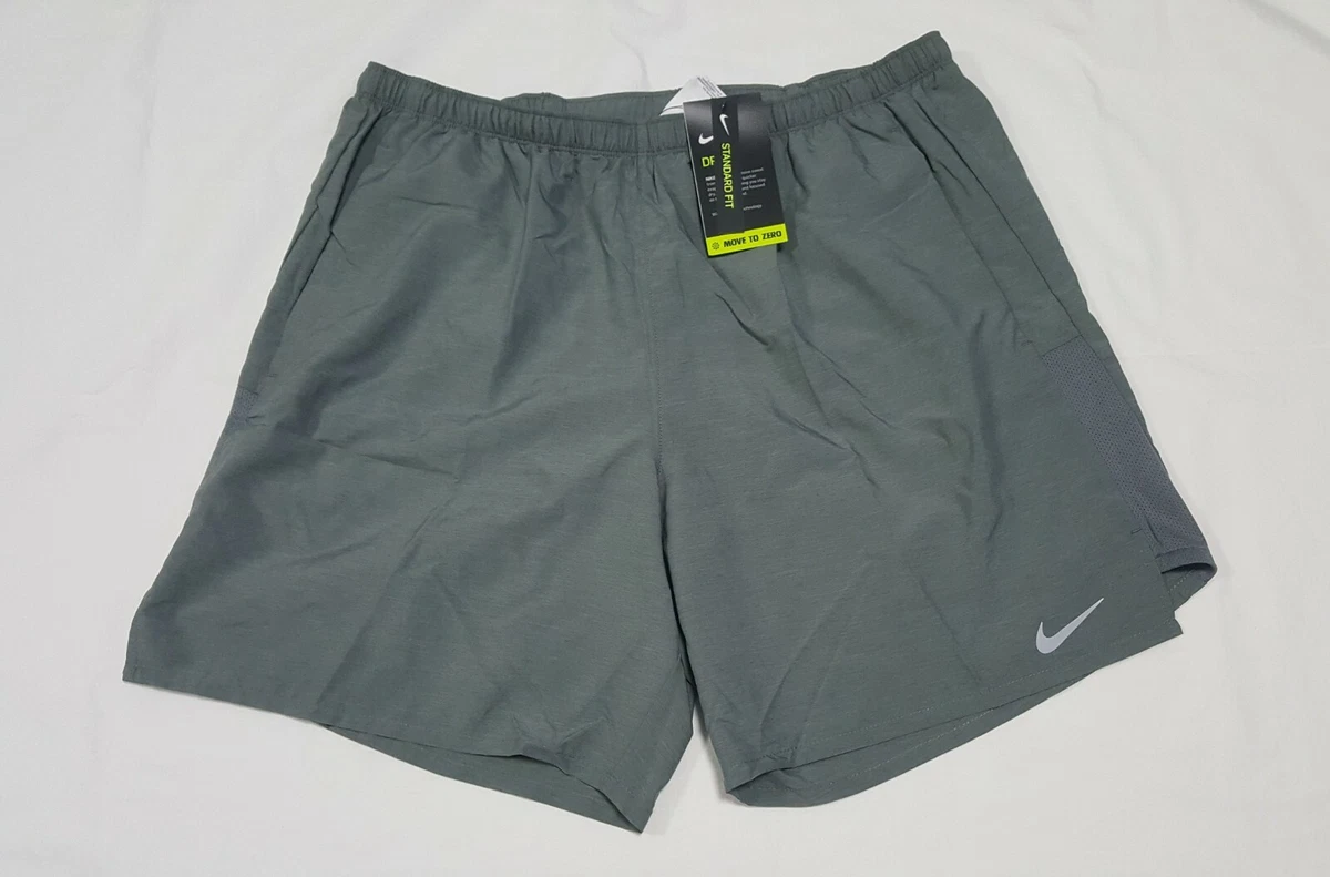 NIKE MEN'S CHALLENGER 7 2 IN 1 RUNNING SHORTS - GRAY CZ9060-084