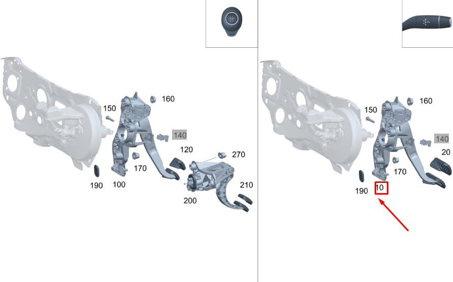MERCEDES-BENZ GLA H247 Brake Pedal LHD A1772900900