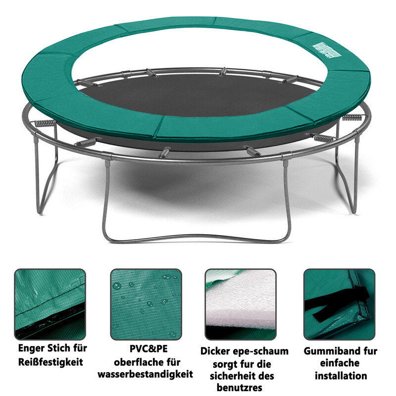 Hilai Trampolin Randabdeckung 140cm - Ersatz Federabdeckung Mit Sicherheitsschutz