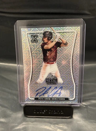 2020 Leaf Metal Draft Pete Crow-Armstrong Rookie XRC SILVER MOJO Autograph