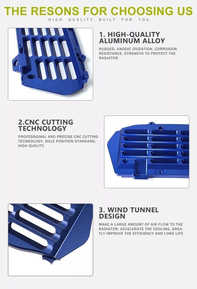 Bule Radiator Grille Guard For Husqvarna TC TE TX FC FE FX 125-450 2017-2023 Foto 3 de 4