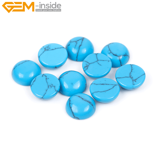 Oval Blue Turquoise CAB Cabochon Beads For Jewelry Making Ring Pendant 5Pcs - Picture 32 of 35