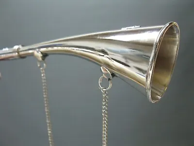 Kaufen Silbern  Stethoskop Hörrohr Hearing Pipe Hörmaschine Ear Trumpet 23 Cm Mit Kette