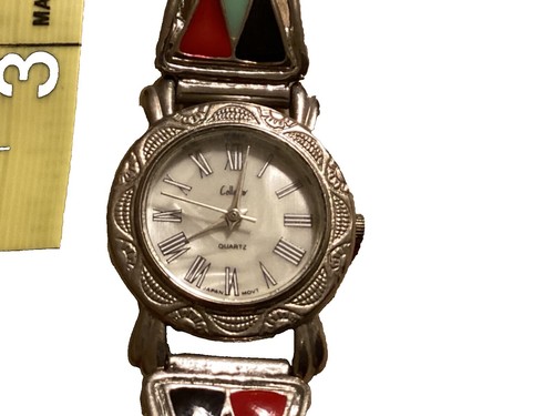 COLLEZIO SOPHIE Embellished CZ Wrist Watch Silver Tone MOP Face EUC Sophie Collezio Silver-tone Women main image 2