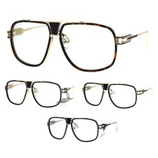 Mens Retro Racer Geeky Nerd Mob Clear Lens Eye Glasses