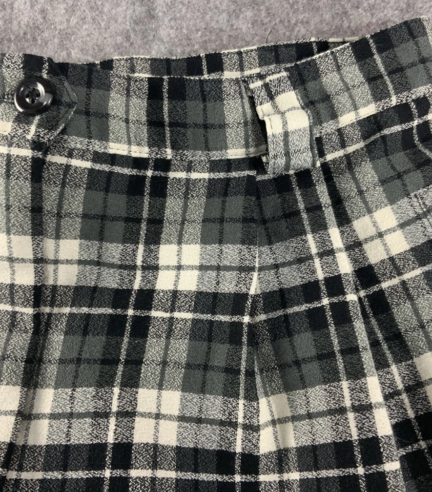 express compagnie internationale vintage 90s Black/White Plaid 13/14 Long Pleats - Image 2 of 4