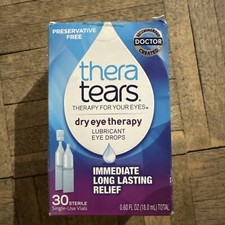 TheraTears Dry Eye Single Use Lubricant Eye Drops - 30ct Exp 07/25