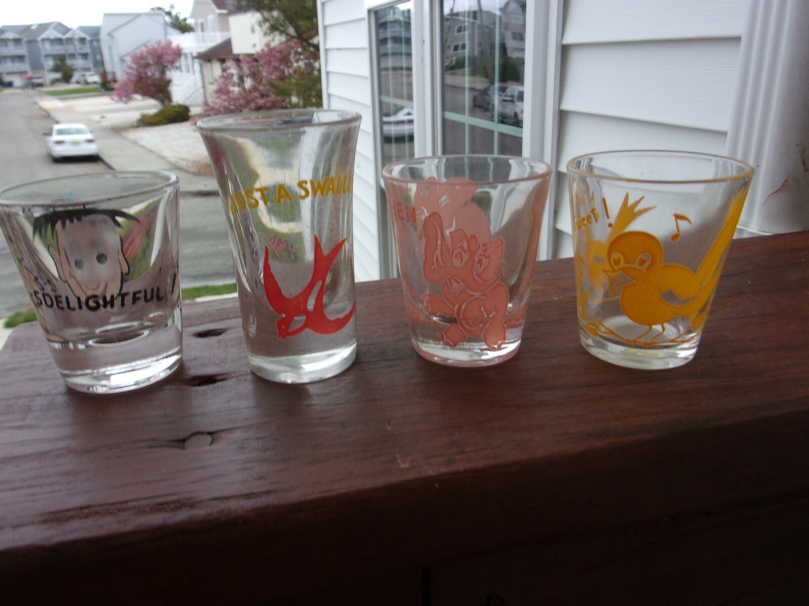 Lot of 4 Vintage/Antique Shot Glasses eBay