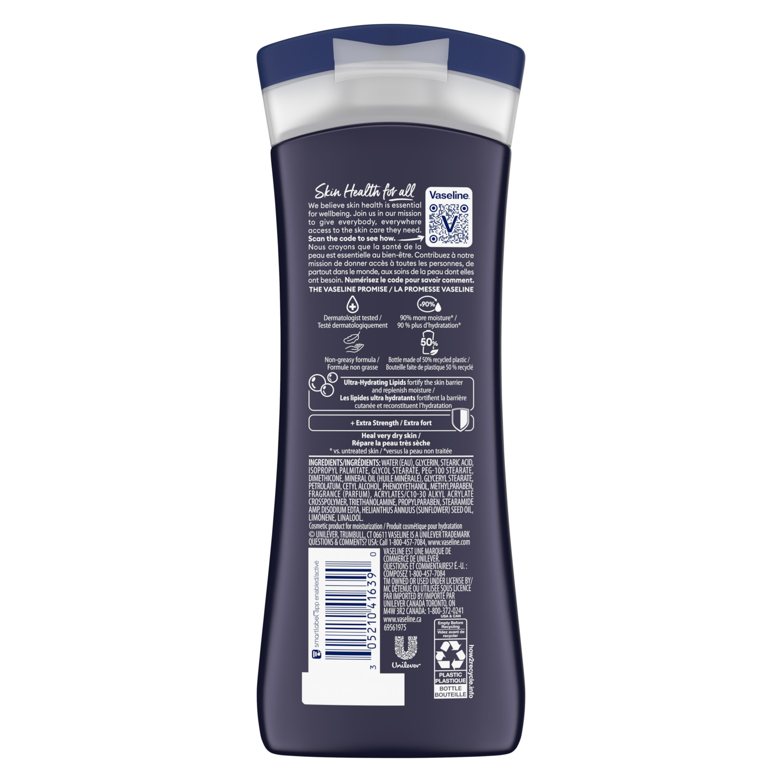 Vaseline Men Deep Healing Moisture Extra Strength Body and Face Lotion 10 Fl oz